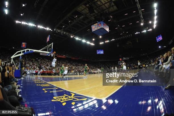 Chris Paul of the U.S. Men's Senior National Team shoots against Lithuania on August 1, 2008 at the Cotai Arena in Macao, China. The U.S. Men's...