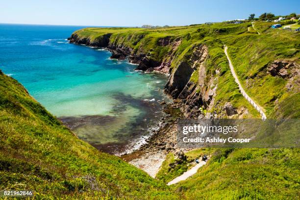 coastal scenery between solva and st davids, pemrokeshire, wales, uk. - pembroke stock pictures, royalty-free photos & images