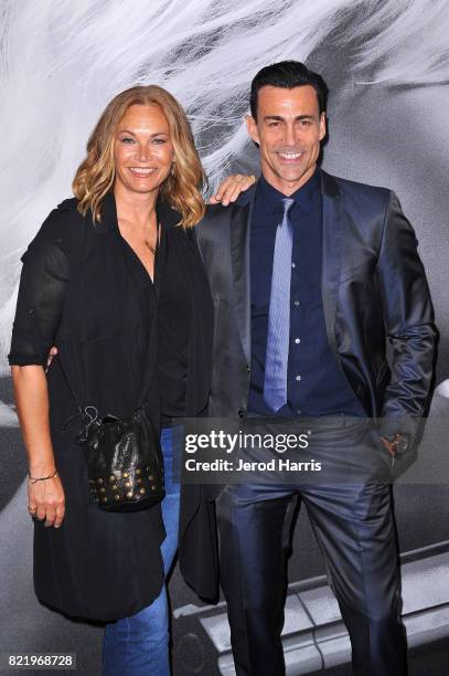 Lisa Stothard and Dabiel Bernhardt attend the premiere of 'Atomic Blond' at the Ace Theater on July 24, 2017 in Los Angeles, California.