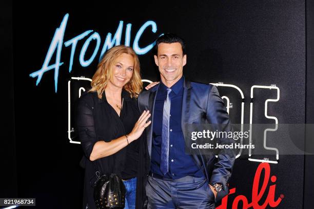 Lisa Stothard and Dabiel Bernhardt attend the premiere of 'Atomic Blond' at the Ace Theater on July 24, 2017 in Los Angeles, California.