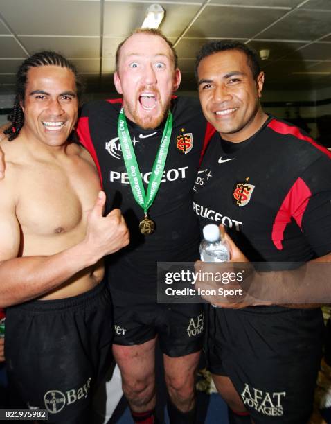 Finau MAKA / Trevor BRENNAN / Isitolo MAKA - - Stade Francais / Toulouse - Finale H cup 2005 - Murrayfield Stadium,