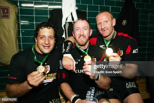 Amar HASSAN / Trevor BRENNAN / Garets THOMAS - - Stade Francais / Toulouse - Finale H cup 2005 - Murrayfield Stadium,