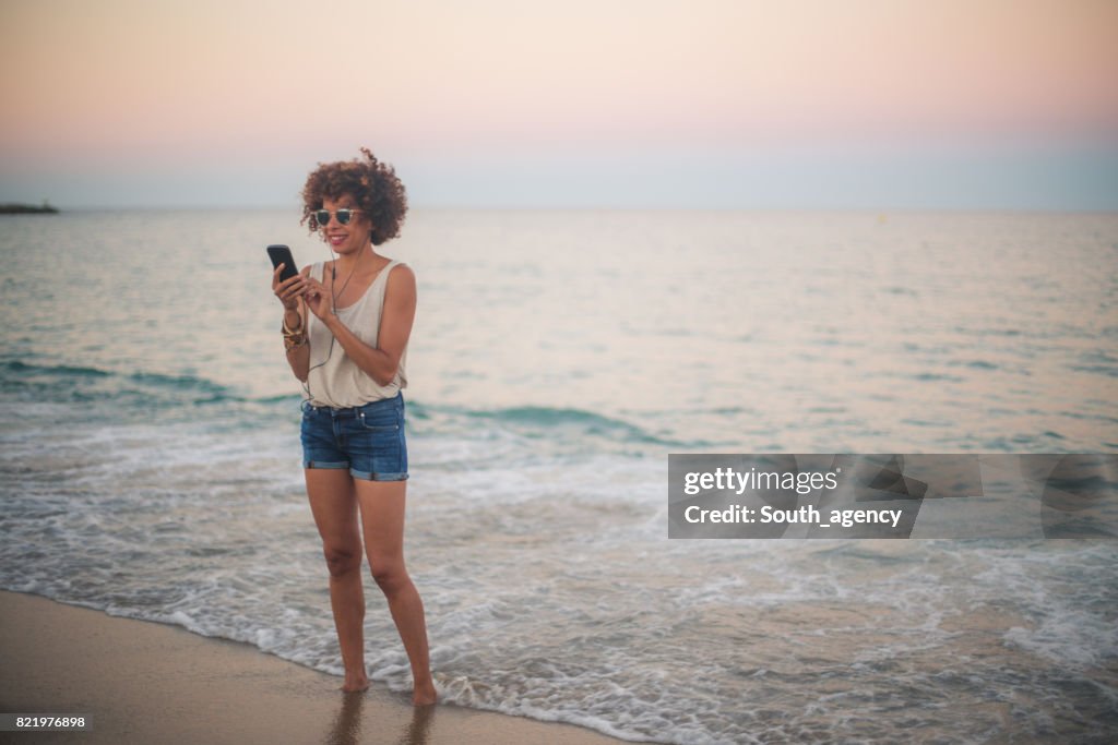 Genieten op het strand en muziek