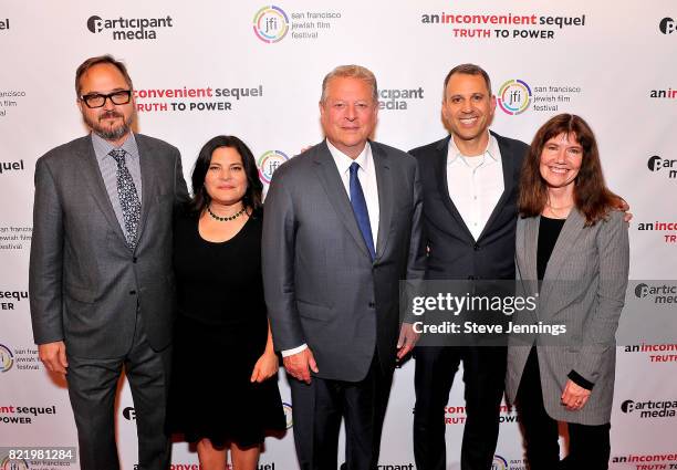 Producer Richard Berge, Co-Director Bonni Cohen, Former Vice President Al Gore, Co-Director Jon Shenk and Producer Diane Weyermann attend a special...