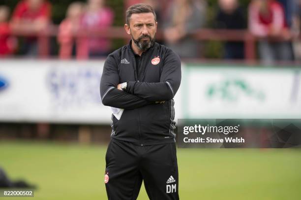 Derek McInnes Manager of Aberdeen during the Brechin City v Aberdeen - Pre Season Friendly, at Glebe Park on July 23, 2017 in Brechin, Scotland.