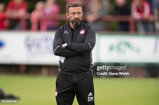 Derek McInnes Manager of Aberdeen during the Brechin City v Aberdeen - Pre Season Friendly, at Glebe Park on July 23, 2017 in Brechin, Scotland.