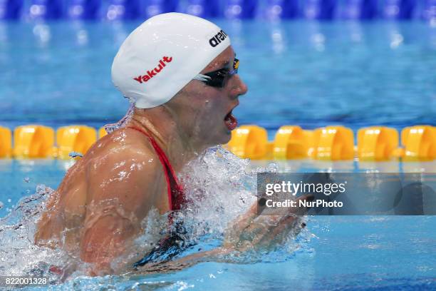 Katinka Hosszu competes during the Women's 200m Individual Medley Final on day eleven of the Budapest 2017 FINA World Championships on July 24, 2017...