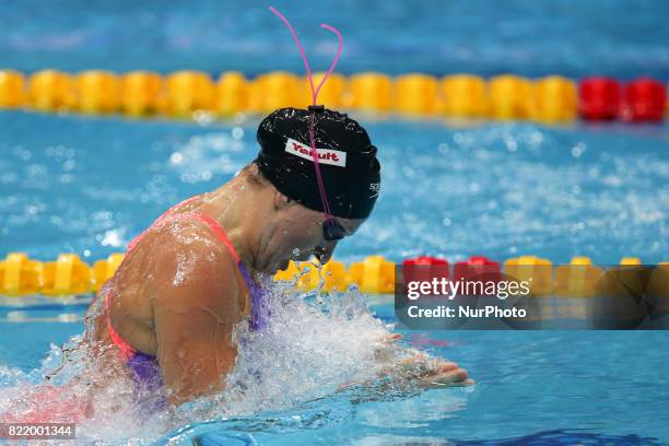 Melanie Margalis of the United States competes during the Women's 200m Individual Medley Final on day eleven of the Budapest 2017 FINA World...