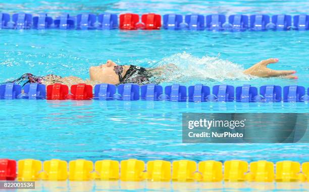 Aleksandra Urbanczyk , competes during the swimming competition at the 2017 FINA World Championships in Budapest, on July 24, 2017.