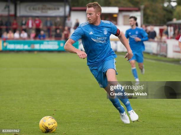 Adam Rooney of Aberdeen during the Brechin City v Aberdeen - Pre Season Friendly, at Glebe Park on July 23, 2017 in Brechin, Scotland.