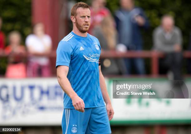 Adam Rooney of Aberdeen during the Brechin City v Aberdeen - Pre Season Friendly, at Glebe Park on July 23, 2017 in Brechin, Scotland.