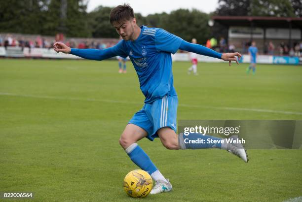 Danny Harvie of Aberdeen during the Brechin City v Aberdeen - Pre Season Friendly, at Glebe Park on July 23, 2017 in Brechin, Scotland.