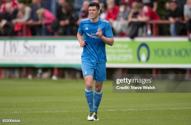 Scott McKenna of Aberdeen during the Brechin City v Aberdeen - Pre Season Friendly, at Glebe Park on July 23, 2017 in Brechin, Scotland.