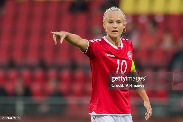 Pernille Harder of Denmark during the UEFA WEURO 2017 Group A group stage match between Norway and Denmark at The Adelaarshorst on July 24, 2017 in...