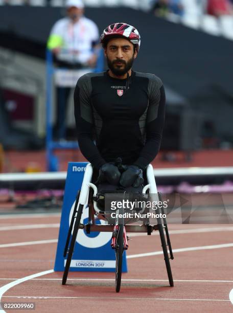 Marcel Hug of Switzerland compete Men's 800m T54 Final during World Para Athletics Championships at London Stadium in London on July 21, 2017