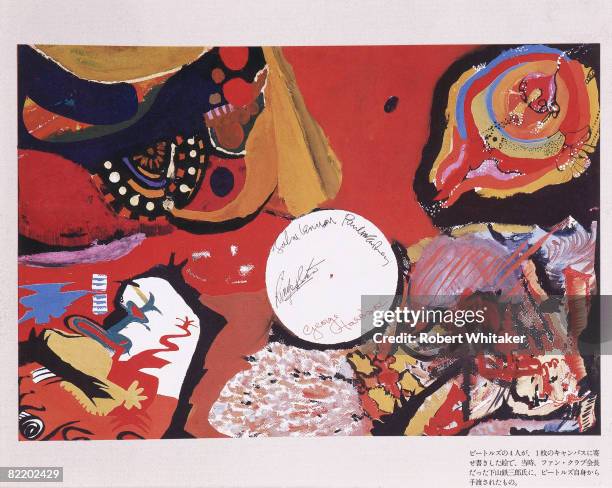 Collaborative painting made by all four Beatles to pass the time over two nights at the Tokyo Hilton, during the Japanese leg of the group's final...