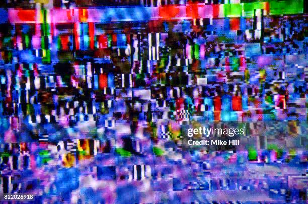 digital television interference pattern - corruption abstract stock pictures, royalty-free photos & images