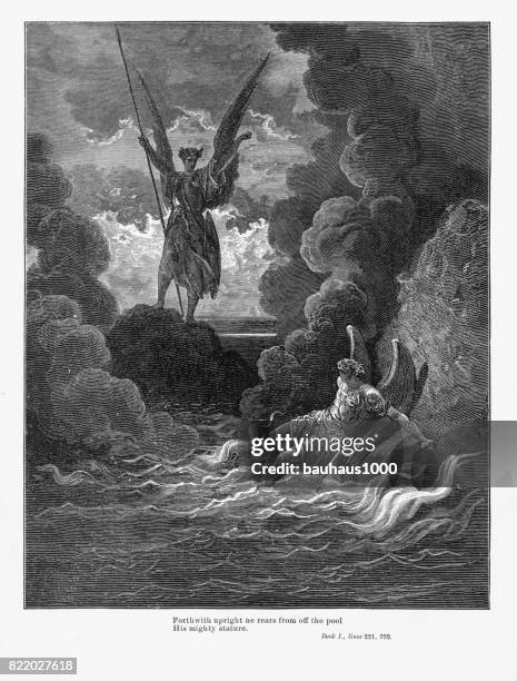 unverzüglich aufrecht bäumt er viktorianischen gravur, 1885 - adam bibelfigur stock-grafiken, -clipart, -cartoons und -symbole