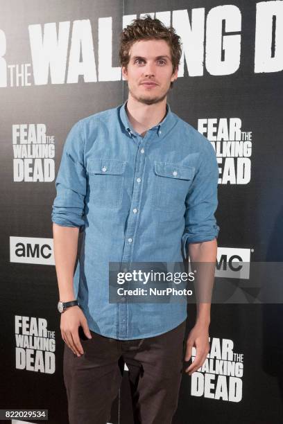 Daniel Sharman attends 'Fear The Walking Dead' photocall at Callao Cinema on July 24, 2017 in Madrid, Spain.