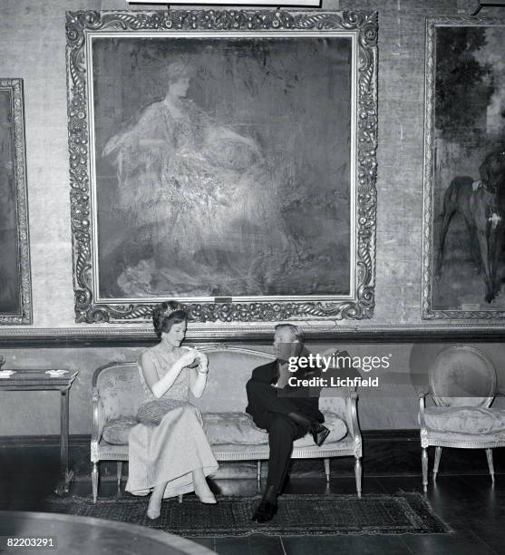 Jocelyn Stevens, owner of Queen magazine, photographed at The Duke of Rutland's Dance at Belvoir Castle on 3rd October 1965. .