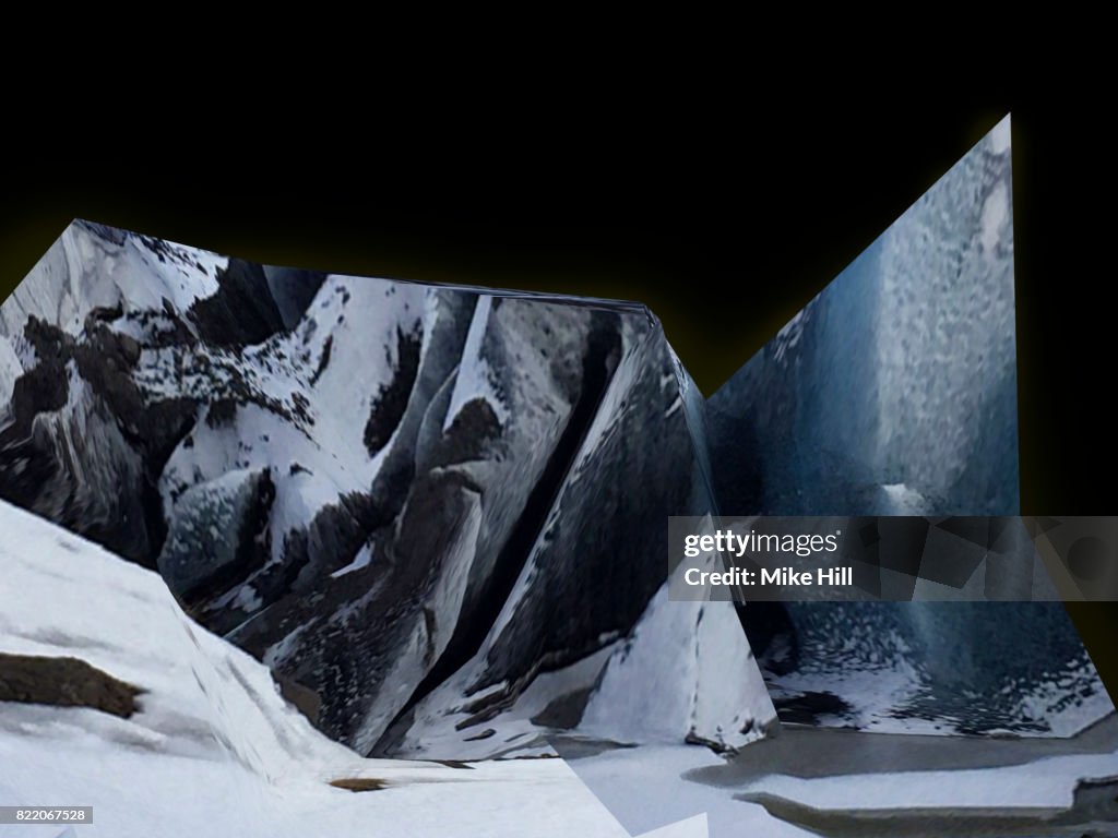 Manipulated Image of an Icy Landscape