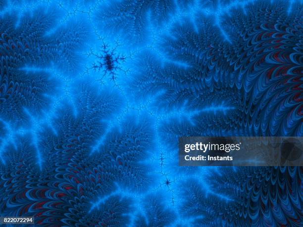 hohe auflösung-blau und rot fraktale hintergrund, die muster der synapsen zu erinnern. - synapsenendknöpfchen stock-fotos und bilder