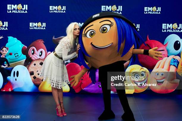 Actress Macarena Gomez attends 'Emoji La Pelicula' photocall at La Casa del Lector on July 25, 2017 in Madrid, Spain.