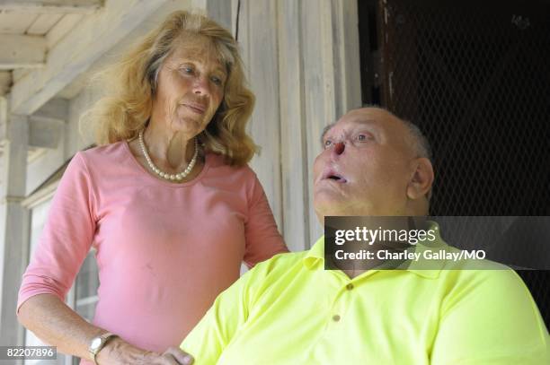 LaDonna Davis and St. James Davis at their home on July 29, 2008 in West Covina, California.