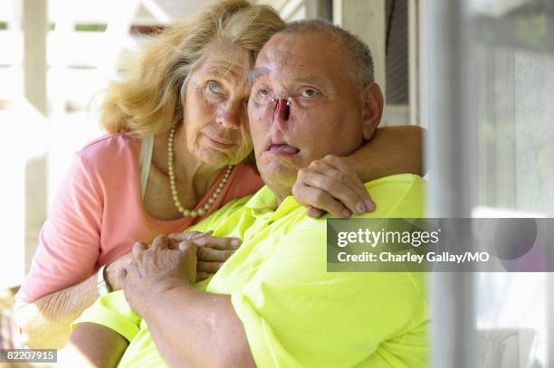 LaDonna Davis and St. James Davis at their home on July 29, 2008 in West Covina, California.