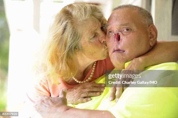 LaDonna Davis and St. James Davis at their home on July 29, 2008 in West Covina, California.