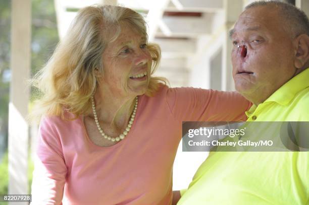 LaDonna Davis and St. James Davis at their home on July 29, 2008 in West Covina, California.