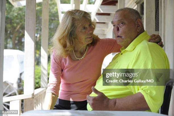 LaDonna Davis and St. James Davis at their home on July 29, 2008 in West Covina, California.