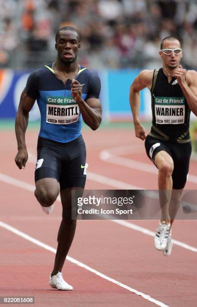 LaShawn MERRITT , Jeremy WARINER - - 400 m - Meeting Gaz de France 2008, Stade de France - Golden League -