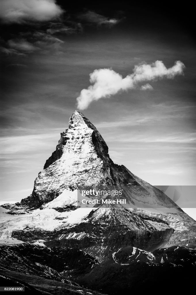 The Matterhorn,and wispy cloud, Swiss Alps