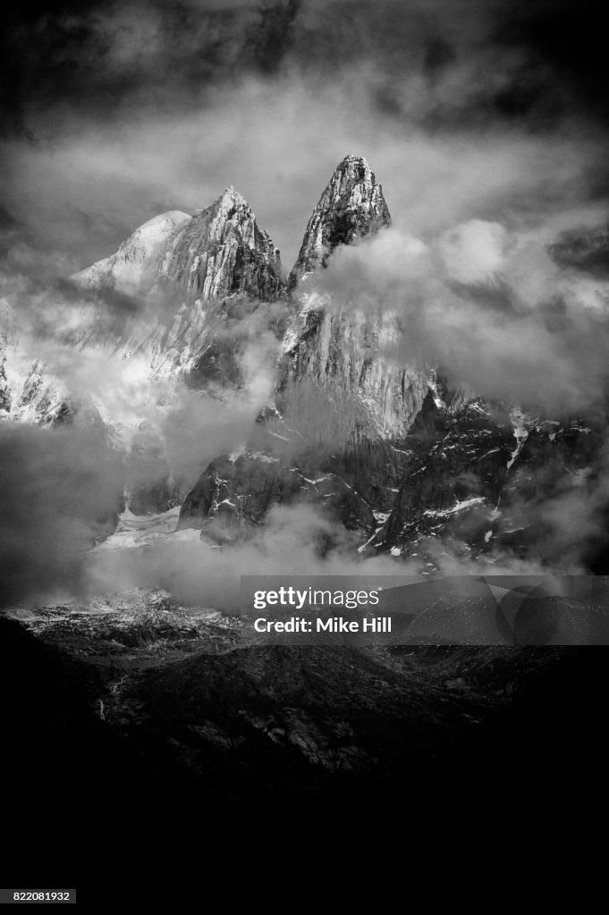 View of The Chamonix Needles, French Alps