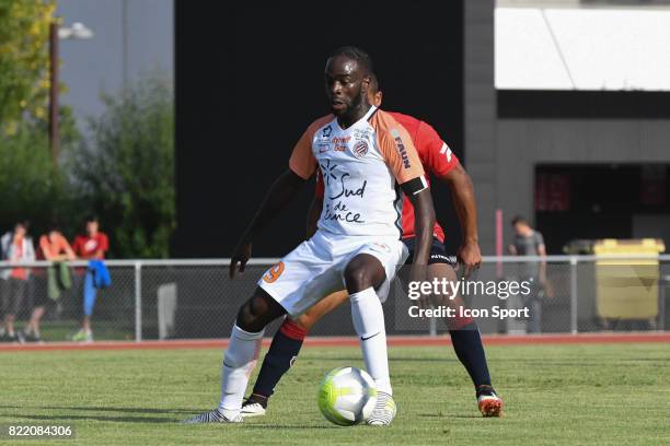 Jonathan Ikone during the friendly match between Montpellier Herault and Clermont foot on July 19, 2017 in Millau, France.