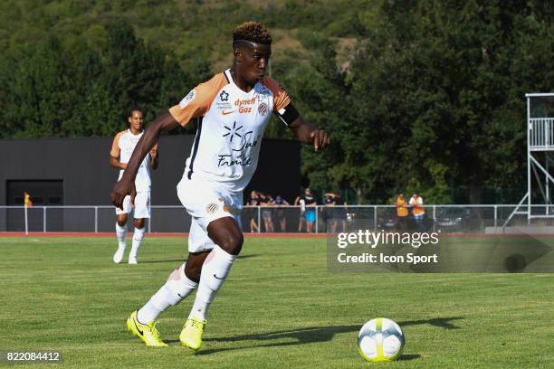 Nordi Mukiele during the friendly match between Montpellier Herault and Clermont foot on July 19, 2017 in Millau, France.