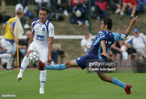 Dariusz DUDKA / Driss FETTOUHI - - Auxerre / Le Havre 1-1a Fontainebleau - Match amical - Ligue 1 -