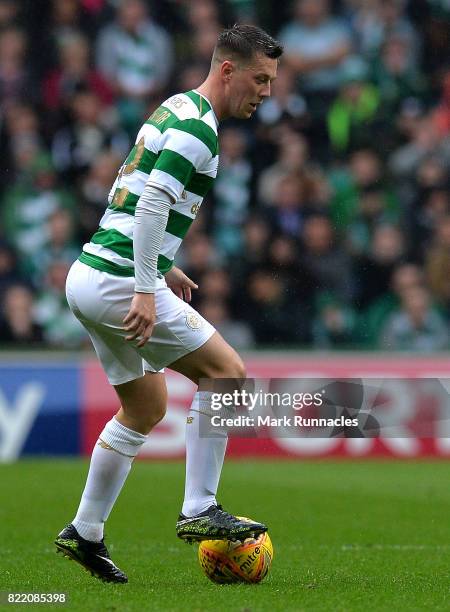 Callum McGregor of Celtic in action during the UEFA Champions League Qualifying Second Round, Second Leg match between Celtic and Linfield at Celtic...