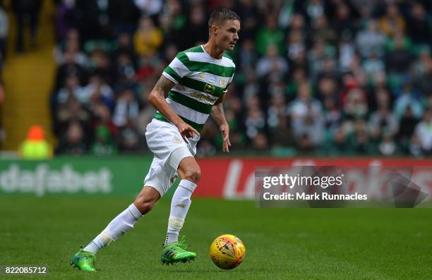 Mikael Lustig of Celtic in action during the UEFA Champions League Qualifying Second Round, Second Leg match between Celtic and Linfield at Celtic...