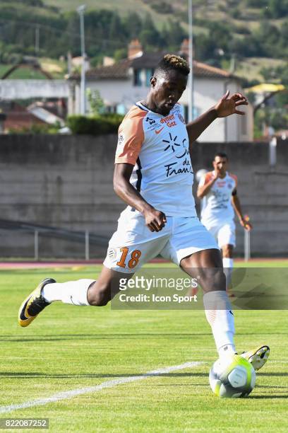 Isaac Mbenza during the friendly match between Montpellier Herault and Clermont foot on July 19, 2017 in Millau, France.