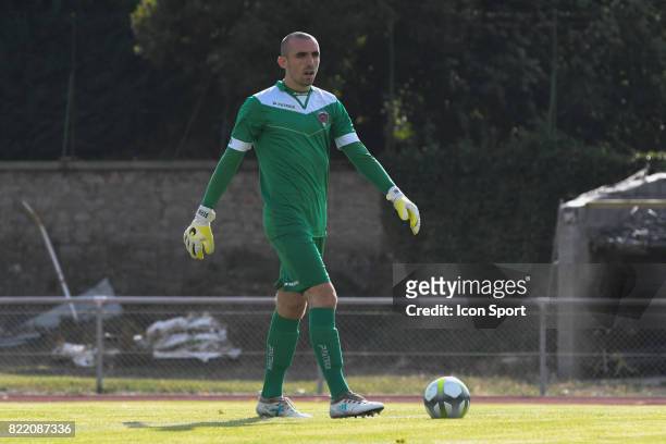 Paul Bernardoni during the friendly match between Montpellier Herault and Clermont foot on July 19, 2017 in Millau, France.
