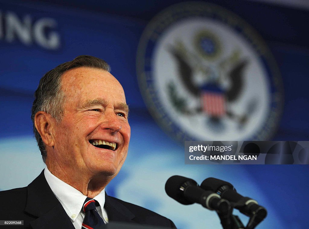 Former US president George H. W. Bush in