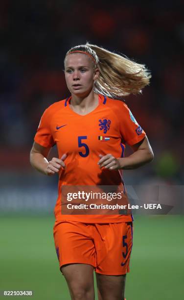 Kika van Es of the Netherlands in action during the UEFA Women's Euro 2017 Group A match between Belgium and Netherlands at Koning Willem II Stadium...