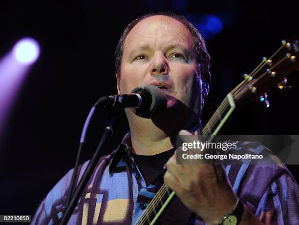 Grammy Award winning singer-songwriter Christopher Cross performs during the 30th annual Seaside summer concert series at Asser Levy Park on August...