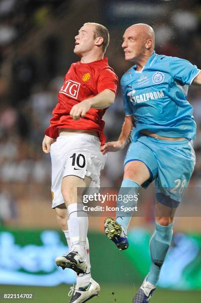 Wayne ROONEY / Sebastien PUYGRENIER - - Manchester United / Zenith Saint Petersbourg - SuperCoupe d Europe - Monaco -