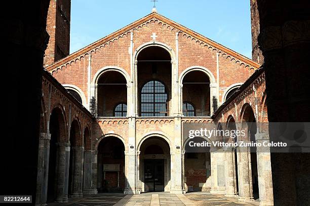 General view of the Church of Sant'Ambrogio on August 07, 2008 in Milan, Italy.