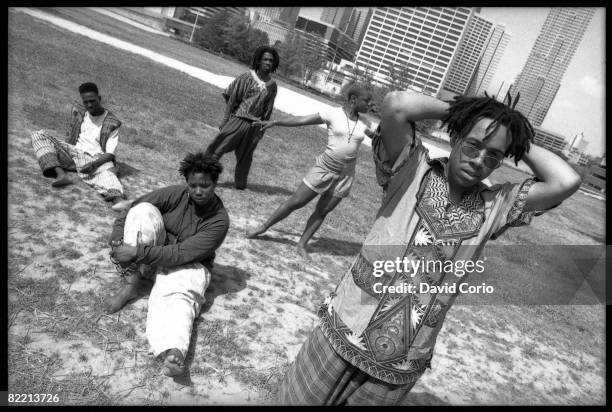 Members of American alternative hip hop group Arrested Development in their home town of Atlanta, Georgia, 1st April 1992.