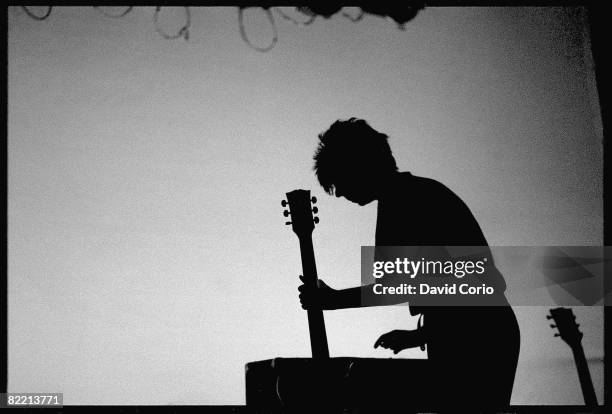 English singer and songwriter Ian McCulloch, of Echo & The Bunnymen, performing in Leeds, 26th September 1981.
