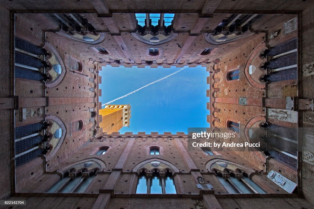 The Mangia Tower (Torre del Mangia), Siena, Tuscany, Italy